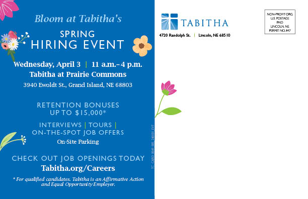 Bloom at Tabitha's Spring Hiring Event